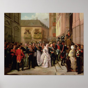 Isabella II. von Spanien und ihr Ehemann Poster