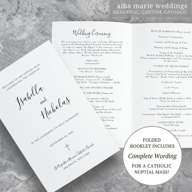 Isabella Katholische Hochzeit Programm mit voller  (Von Creator hochgeladen)