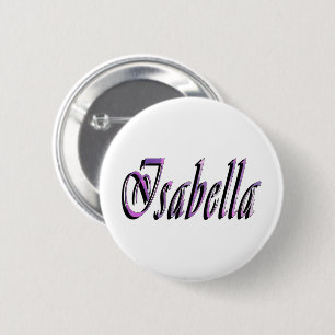 Isabella Name in Lila und Rosa, Button