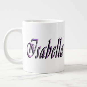 Isabella Name in Lila und Rosa, Jumbo-Tasse
