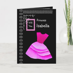 ISABELLA - seien Sie mein Blumen-Mädchen mit ROSA Einladung