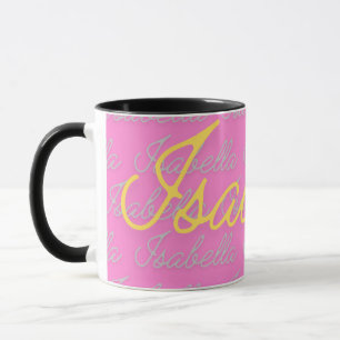 Isabella Signature Name Pattern Tasse