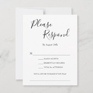 Isabella Simple Modern Calligraphy Song Request RSVP Karte