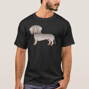 Isabella und Tan glatthaariger Dachshund Cartoon-H T-Shirt