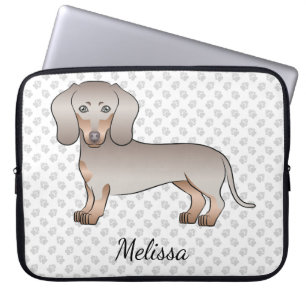 Isabella und Tan Kurz Hair Dackel Hund und Name Laptopschutzhülle