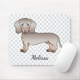 Isabella und Tan Kurz Hair Dackel Hund und Name Mousepad