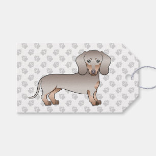 Isabella und Tan Kurz Hair Dackel Hund und Paws Geschenkanhänger