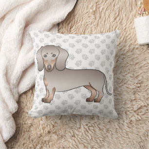 Isabella und Tan Kurz Hair Dackel Hund und Paws Kissen