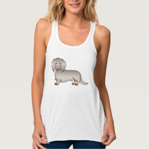 Isabella und Tan Langhaar-Dachshund Cartoon-Hund Tank Top