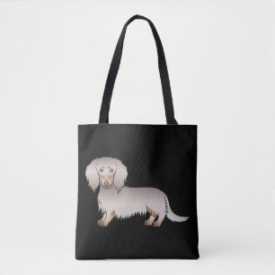Isabella und Tan Langhaar-Dachshund-Hund auf Schwa