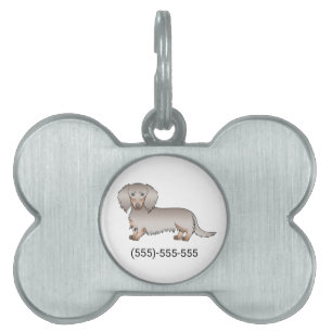 Isabella und Tan Long Hair Dackel Dog & Number Tiermarke