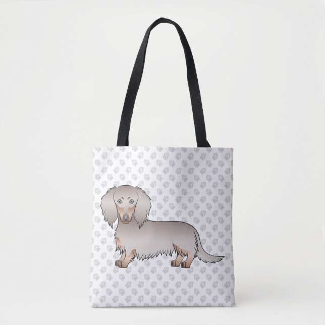 Isabella und Tan Long Hair Dackel Hund & Paws (Vorderseite)
