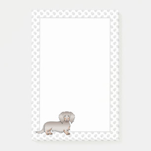 Isabella und Tan Long Hair Dackel Hund & Paws Post-it Klebezettel