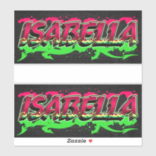 Isabella Vorname Name Graffiti Aufkleber Sticker
