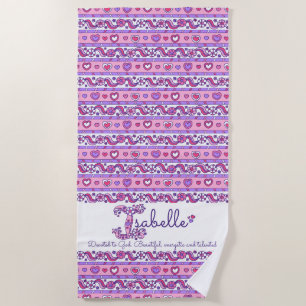 Isabelle Name Bedeutung Blume Herz rosa Handtuch