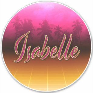 Isabelle Vorname Name pink Aufkleber Sticker