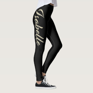 Isabelle white gold Handwriting Hose Leggings