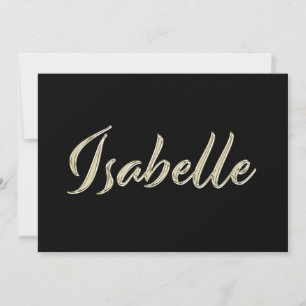 Isabelle white gold Handwriting Karte