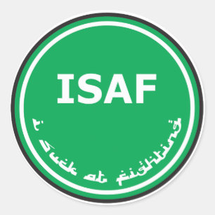 ISAF-Logo Runder Aufkleber