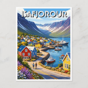 Ísafjörður Norwegen Postkarte