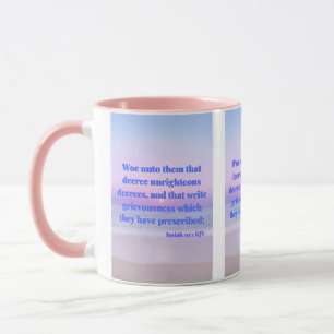 Isaiah 10:1 KJV Bible Verse Pic Zwei-Tone-Tasse Tasse