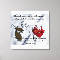 Isaiah 1:18 Bibelverse Wrapped Canvas
