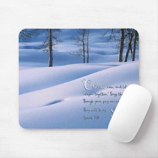 Isaiah 1:18 Inspirational Mousepad (Mit Mouse)