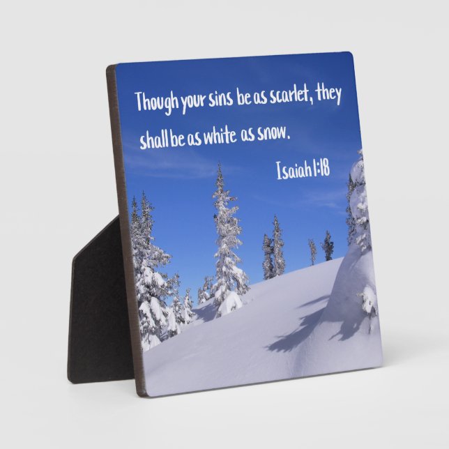 Isaiah 1:18 Obwohl deine Sünden so rau sind Fotoplatte (Vorderseite)