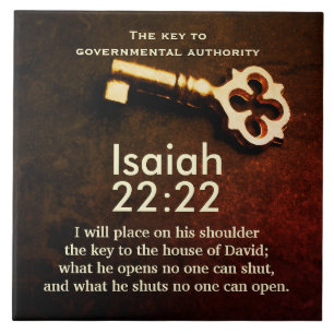 Isaiah 22:22 Schlüssel zum House of David Bible Ve Fliese