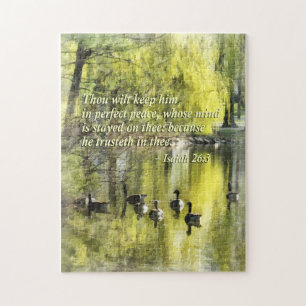 Isaiah 26-3 Du behalte ihn in vollkommener Ruhe Puzzle
