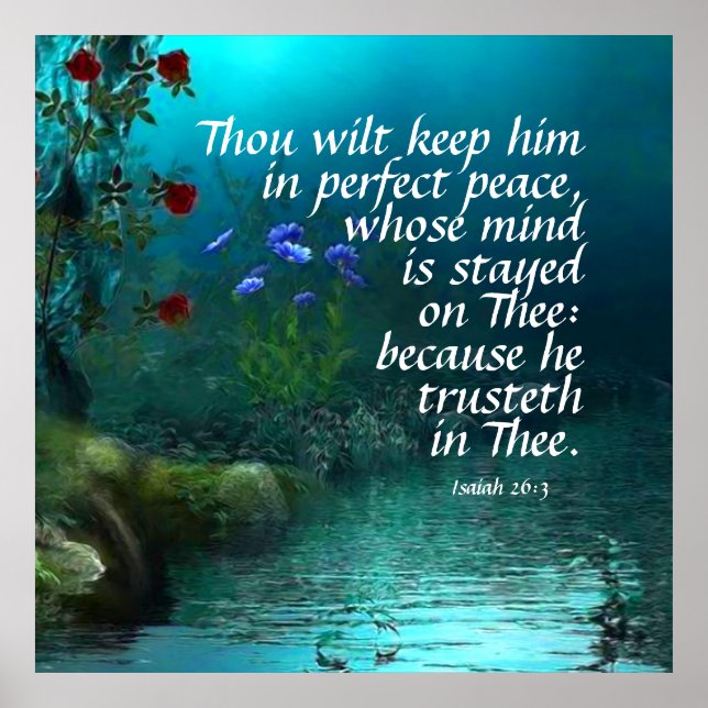 Isaiah 26:3 poster (Vorne)