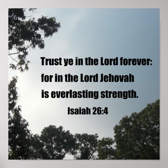 Isaiah 26:4 poster (Vorne)