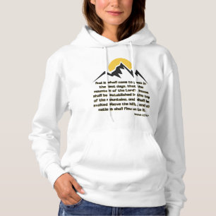Isaiah 2:2 Bibelschrift Zitat KJV Frauen Hoodie