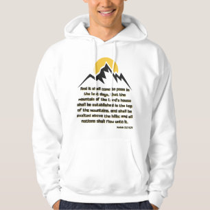 Isaiah 2:2 Bibelschrift Zitat KJV Männer Hoodie