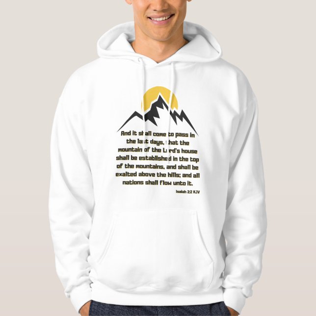 Isaiah 2:2 Bibelschrift Zitat KJV Männer Hoodie (Vorderseite)