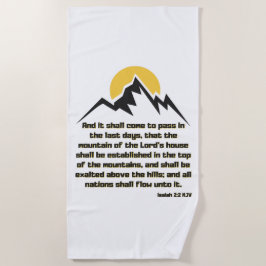 Isaiah 2:2 Bibelschrift Zitat KJV Strandtuch