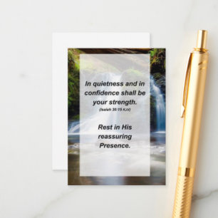 Isaiah 30:15 In Ruhe und Zuversicht Begleitkarte