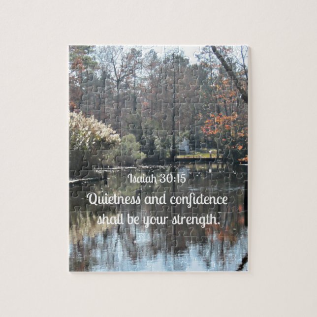 Isaiah 30:15 Ruhe und Zuversicht sollen Puzzle (Vertikal)