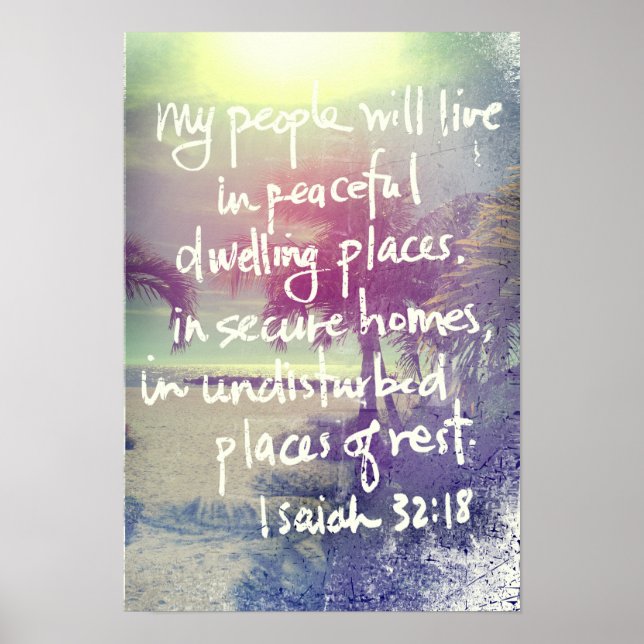 Isaiah 32:18 Poster (Vorne)
