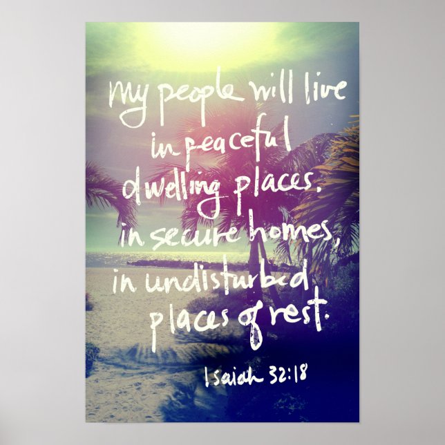 Isaiah 32:18 Poster (Vorne)