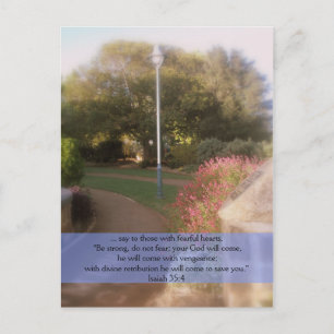 Isaiah 35:4 Christian scripture Postcard Postkarte