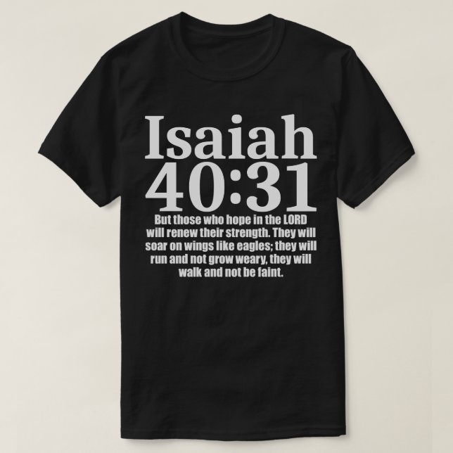 Isaiah 4031 1 T-Shirt (Design vorne)