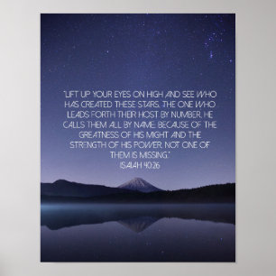 Isaiah 40:26 Inspiration-Poster Poster