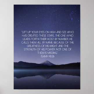 Isaiah 40:26 Inspiration-Poster Poster