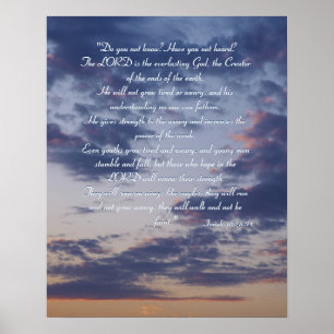 Isaiah 40;28-31   Inspiration Poster