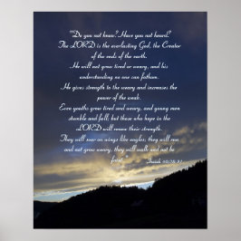 Isaiah 40;28-31 | Inspiration Poster