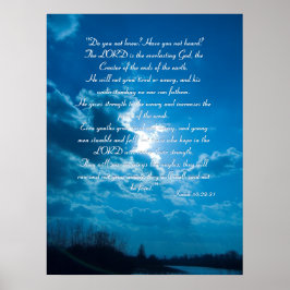Isaiah 40;28-31 - Inspirationspopster Poster