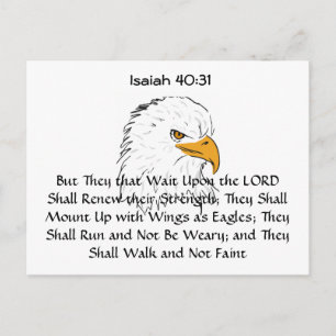 Isaiah 40:31 Auf Adlerflügen bergauf Postkarte