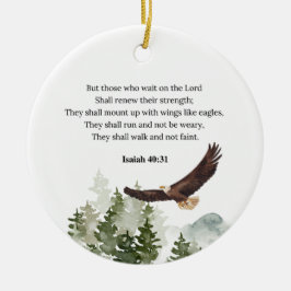 Isaiah 40:31 Berg mit Flügeln wie Adler Keramik Ornament