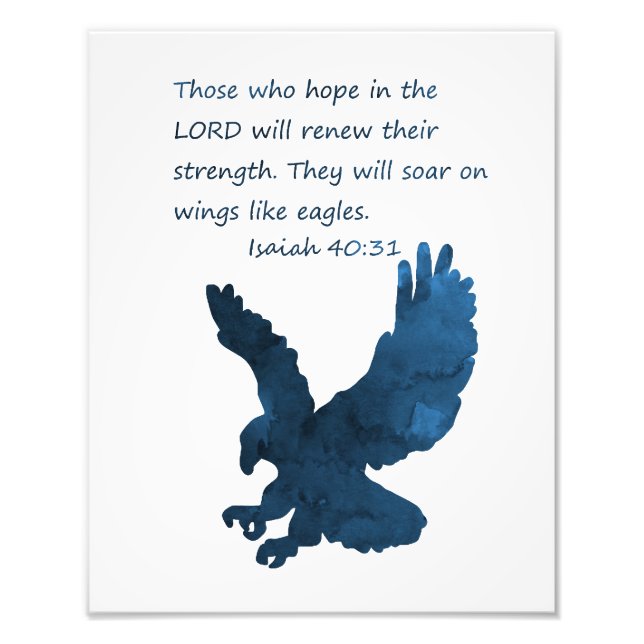 Isaiah 40 31 Bible Verse Eagle Fotodruck (Vorne)
